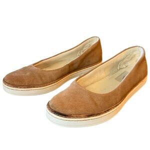 UGG Brown Suede Kammi Slip On Ballet Trainers Size 7